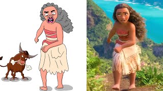 Aulii Cravalho  How Far Ill Go Song Drawing Meme  Moana Funny Drawing Meme [upl. by Amhser]