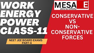 Conservative vs non conservative forces one shot work energy power class11th the Mesa [upl. by Zined]