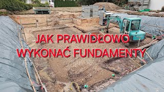 JAK PRAWIDŁOWO WYKONAĆ FUNDAMENTY fundamenty budowanie beton praca [upl. by Joya794]