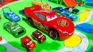 Looking for Disney Pixar Cars On the Rocky Road Lightning McQueen Mater Dinoco McQueen Mack [upl. by Bello]