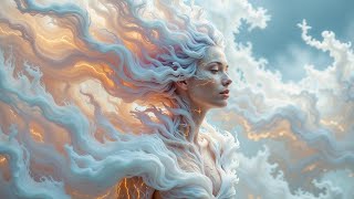 Gorgeous sky goddesses  Air element  AI art and windy music [upl. by Enomor]