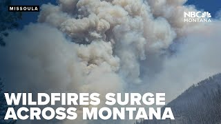 Wildfires continue to spread across Montana [upl. by Mailiw332]