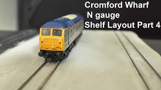 Cromford Wharf N gauge shelf Layout Part 4 Testing Review of concrete hardstanding area [upl. by Agatha]