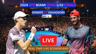 Jannik Sinner Vs Andrea Vavassori LIVE Score UPDATE Today 2024 ATP Miami Open Tennis 132Finals [upl. by Ahtera]