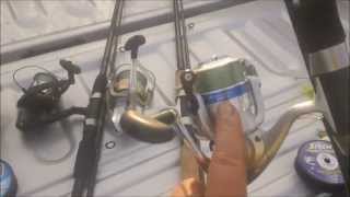 Daiwa Sweep Fire 4000 2B Daiwa D Shock 2B Matzuo MZ230 Okuma AV15A Spinning Reels [upl. by Adnawal837]