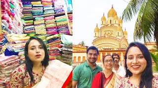 Biyer por Prothom Dakshineswar a Pujo Dite Gelam  Saree Shopping  Bengali Vlog  Daily Life Vlog [upl. by Anay636]