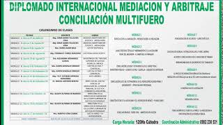 Cuarta Jornada Diplomado Internacional Mediación y Arbitraje Conciliación Multifuero [upl. by Reteid]