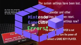 Nintendo GameCube All Errors  forgotten Wii Error [upl. by Noonberg]