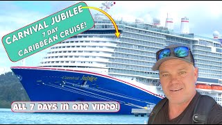 Carnival Jubilee 7 Day Caribbean Cruise All 7 Days In One Video Carnivals Newest Ship [upl. by Irrac552]