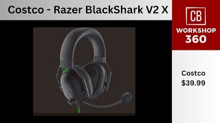 Razer BlackShark V2 X Gaming Headset with Microphone  BlackGreen 3999 Costco [upl. by Yllaw]