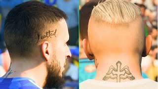 EA SPORTS FC 24 Tattoos  Ft Neymar Icardi Jadon Sancho Rashford etc [upl. by Iv]