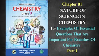 Examples Of Essential Questions That Are Important For The Branches Of Chemistry Part 1Class 9FBISE [upl. by Jehius]