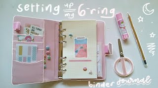 Setting up my 6ring binder journal [upl. by Ahsert]