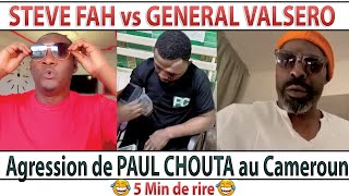 😳Agression de PAUL CHOUTA au Cameroun⛔avec le GENERAL VALSERO🇨🇲 et STEVE FAH🍅🇨🇲5 minutes de rire [upl. by Aicilif]