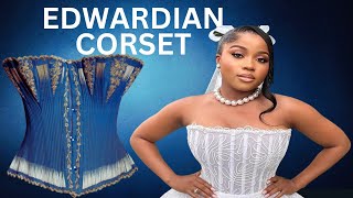 How to CUT and SEW EDWARDIAN CORSET Detailed Corset Top Making Tutorial [upl. by Melita116]