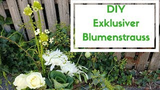 DIY  Exklusiver Blumenstrauss in weiss  Anleitung zum binden eines Blumenstrausses [upl. by Knox523]