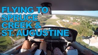 Flying to Spruce Creek amp St Augustine  Airport Hop in Diamond DA40 [upl. by Ertnom]