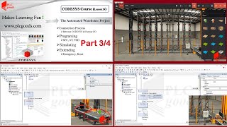 CODESYS Sequential Function Chart SFC PLC programming  Automated Warehouse system [upl. by Croom]