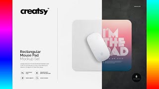 Mockup Design Rectangular Mouse Pad Mockup Set [upl. by Jc]