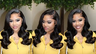 BEGINNER FRIENDLY WIG💛  ULTIMATE LACE MELTSIDE PART WIG INSTALL  ALIPEARL HAIR [upl. by Brinkema]