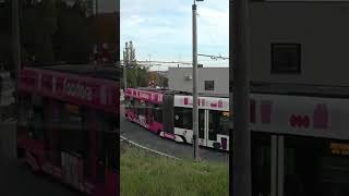 2024 prague Foodora Skoda tram shorts tram spotting skoda czech [upl. by Ahsyas]