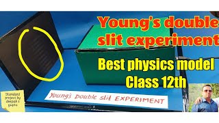 Youngs double slit experiment working model youngsdoubleslit physicsmodel physicsclass12 cbse [upl. by Eppesuig]