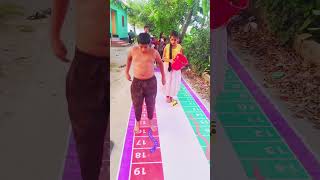 Fun challenge of village boys and girls to win prizes by playing snake ludu 😆🐍🎲shorts [upl. by Kobylak]