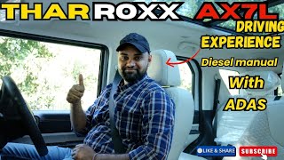 THAR ROXX TOP 🔥❤️MODEL DRIVING EXPERIENCE 🔥👍 WITH ADAS D🔥 MANUAL automobile mahindrathar [upl. by Elad]