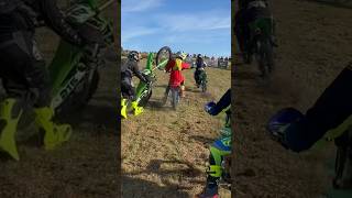 GasGas MC 85 rider goes down hard off start of hare scramble 2024 NYOA Seneca Highlands NYOA [upl. by Anneliese472]