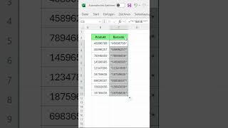 Barcodes in Excel erstellen und drucken excel office365 [upl. by Boyse128]