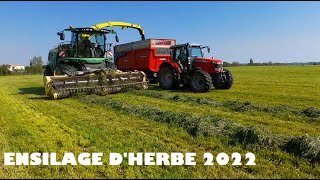 ensilage dherbe 2022  ENSILEUSE JOHN DEER 8400 i [upl. by Yonita199]