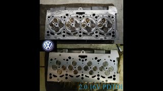 Volkswagen Skoda Audi Seat 20 Pdtdi 16v BKD Hengerfej felújítás Cylinder head restoration [upl. by Killian]