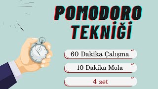 ✔️POMODORO TEKNİĞİ Uzmanların Tavsiyesi  60 Dk Çalış 10 Dk Mola 4 Set [upl. by Romilly]