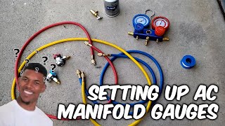 How to Assemble and Setup AC Manifold Gauges  HVAC [upl. by Zaller]