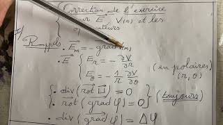 Exercice sur le champ le potentiel électrostatique et les opérateurs [upl. by Leoy]