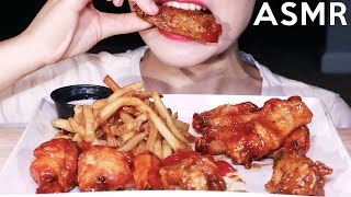 ASMR BWW CHICKEN WINGS 미국 치킨윙 감자튀김 리얼사운드 먹방 [upl. by Hamfurd]