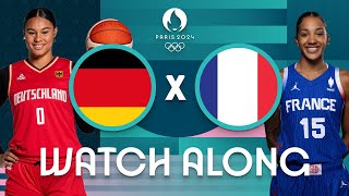 Germany v France  Womens Olympic Basketball Tournament Paris 2024  Watch Along ⚡🏀 [upl. by Bennet]