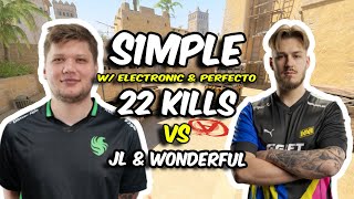 s1mple 22 Kills vs jLampw0nderful Mirage FACEIT Ranked Nov 09 2024  CS2 POV [upl. by Htnnek]