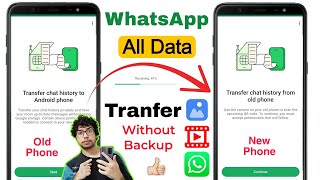 How to transfer whatsapp chats old to new phone  Whatsapp data transfer to new phone without backup [upl. by Lletnohs]