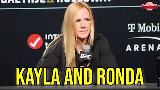 Holly Holm on Champion Raquel Pennington Kayla Harrison Ronda Rouseys Comments  UFC 300 [upl. by Anabella]