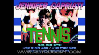 Jennifer Capriati Tennis Sega Genesis  Mega Drive Intro [upl. by Akinnej]