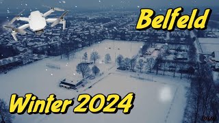 Drone opnames Winter 2024 flinke laag sneeuw in Belfeld [upl. by Laup356]