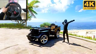 2000HP Willys Jeep  Forza Horizon 5  Steering Wheel Gameplay [upl. by Bogosian871]