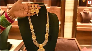 Latest Gold Haram And Necklace Sets Collection  Gold Long Haram Designs [upl. by Enelyak]