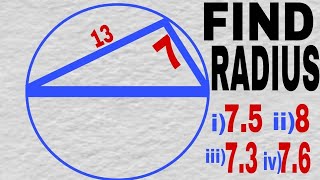 Find the radius of a circle  Triangle inscribed in a circle  Can you solve this [upl. by Latterll]