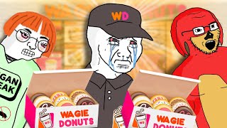 WOJAK DOOMER WAGE SLAVES AT DUNKIN DONUTS [upl. by Naimad]