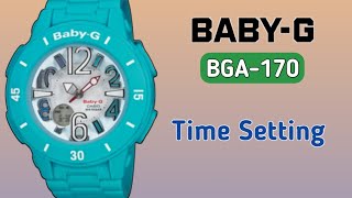 How to set time on Casio BabyG BGA170 [upl. by Tedder]