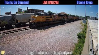 🔴Live Railcam Boone Iowa  Cam 1 West  Trains On Demand [upl. by Jamesy]