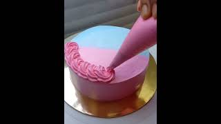 Twins Color Cake Decoration Ideas🩷💙💫Birthday Cake Design for Twins baby🩷💙 [upl. by Barden]