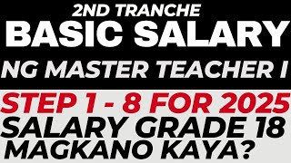 BASIC SALARY NG MASTER TEACHER 1 STEP 1  8 FOR JANUARY 2025 MAGKANO KAYA [upl. by Oirasec]